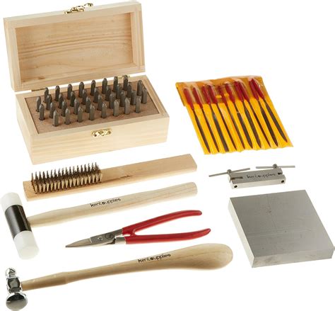 Metal Stamping Tool Kit with Alphanumeric Stamps and Assorted 